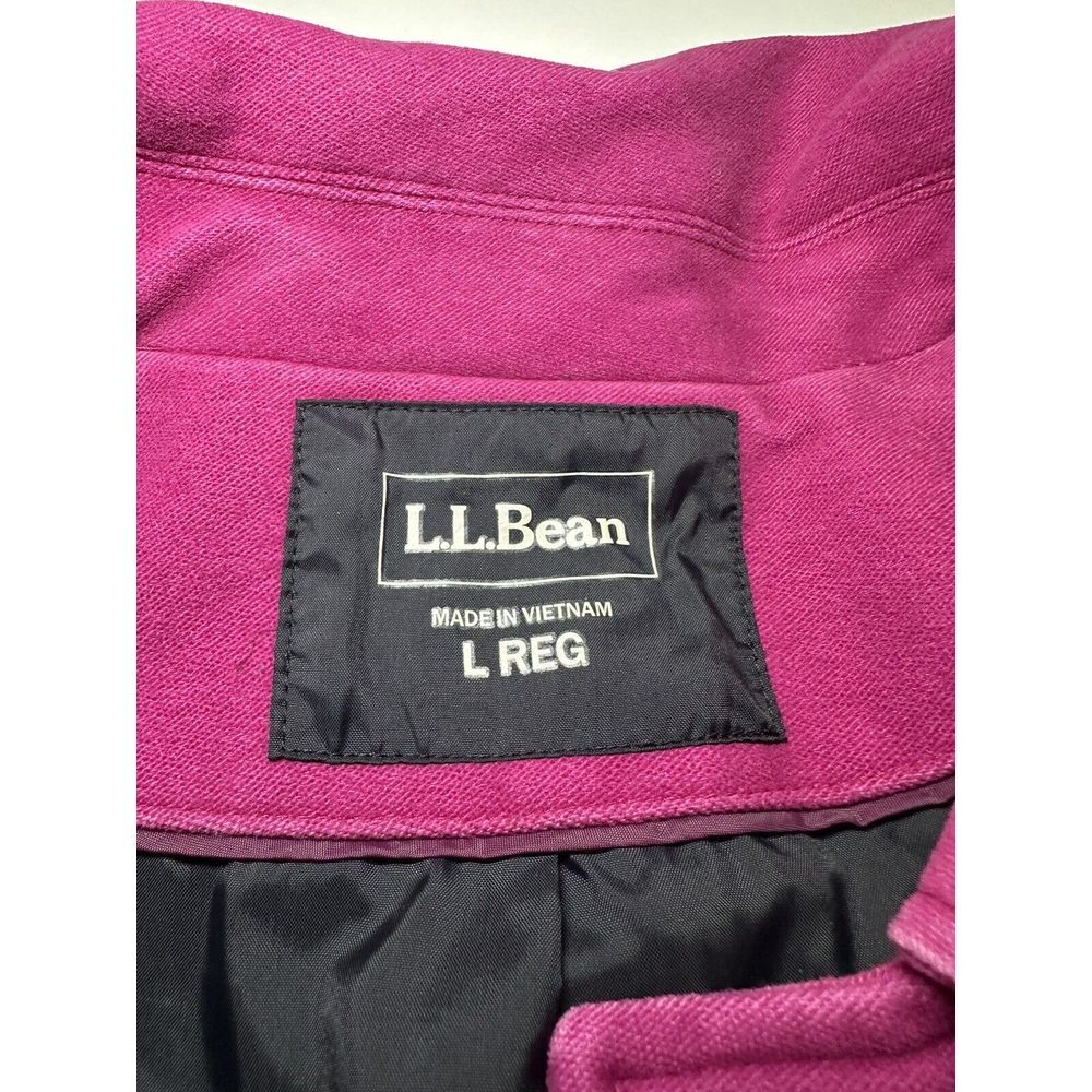 L.L. Bean Women's‎ Size Large Coat Jacket Peacoat Dark Pink - Picture 7 of 10